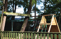 The children's adventure area at the Cottage Inn